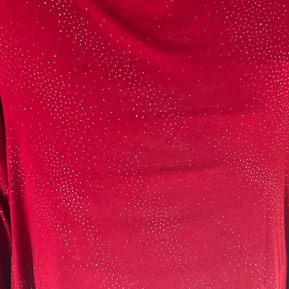❤️Jennifer Lopez Red Embellished Tunic Top- XS - Picture 7 of 7
